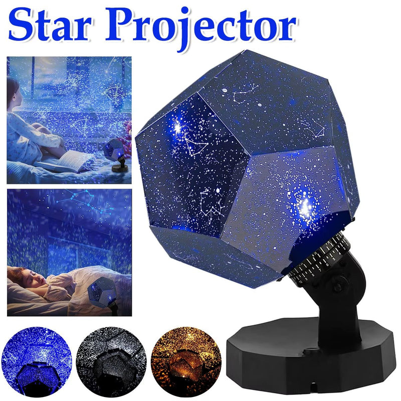 Star Projector Galaxy Lamp Starry Sky Night Light 360 Degree Rotating Cosmos Celestial Night Lamp for Bedroom Decor Kid'S Gift