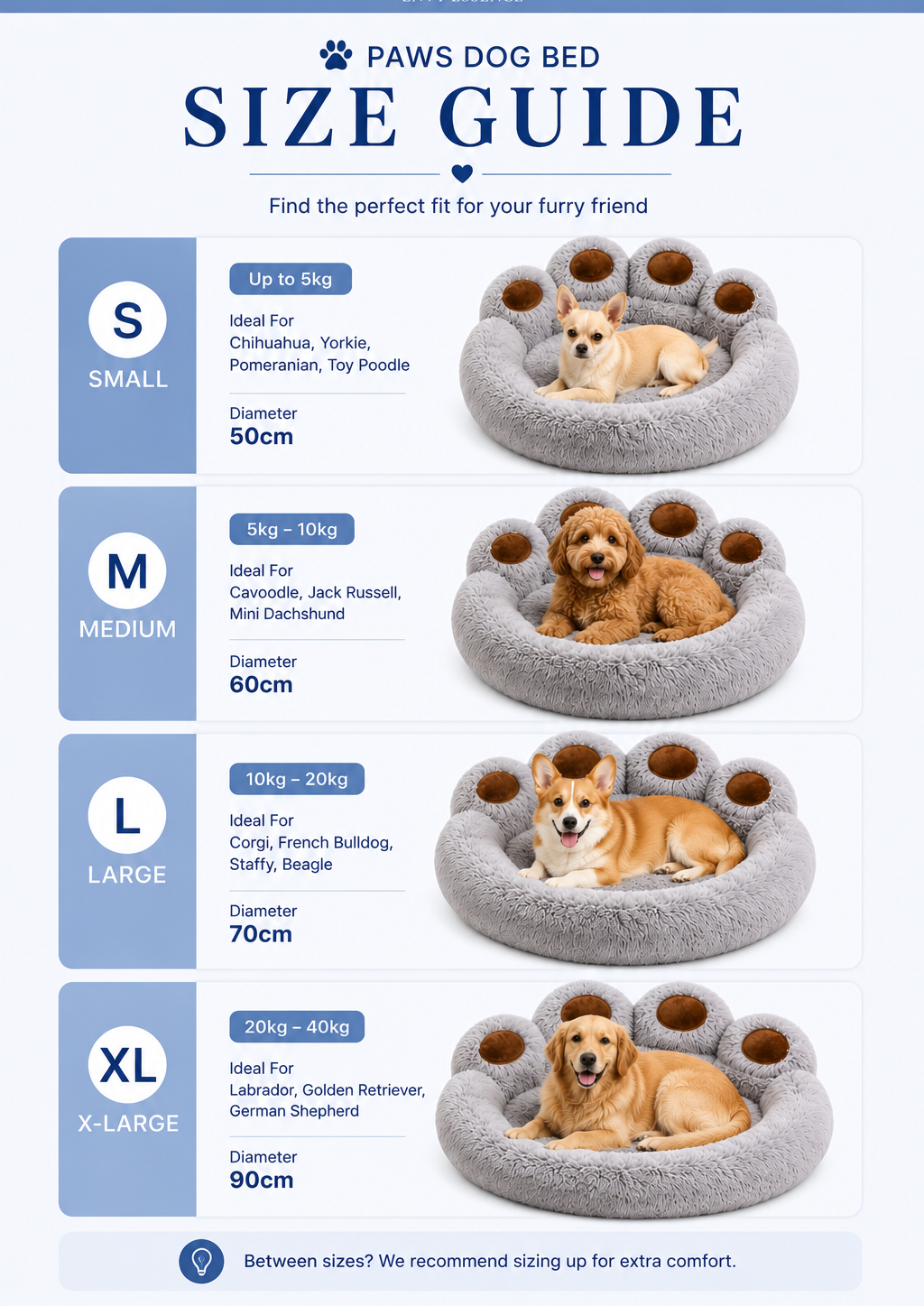 Paws Dog Bed